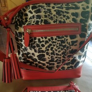 Coach Ocelot Handbag w/tassels